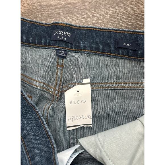 NWT J.Crew Slim Fit Jean In Signature Flex Dark Wash Size 33x32 - Picture 4 of 7